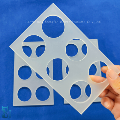 Disesuaikan Tinggi Precision Square Quartz Plate Frosted Glass Punch Sheet