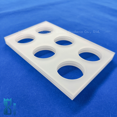 Disesuaikan Tinggi Precision Square Quartz Plate Frosted Glass Punch Sheet