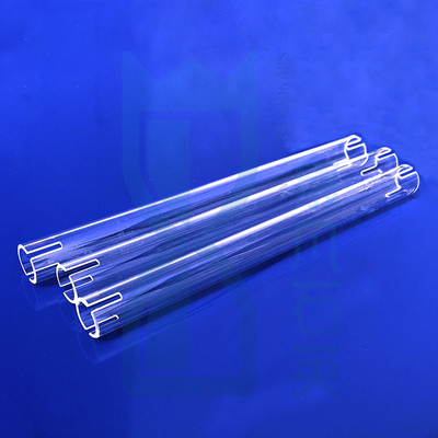 Pabrik Tungku Tahan Suhu Tinggi Custom Fused Quartz Heating Tube Quartz Glass Tube