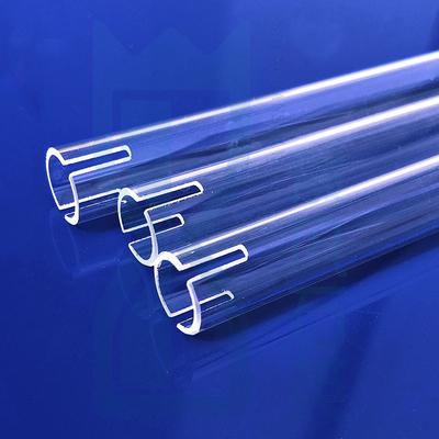 Pabrik Tungku Tahan Suhu Tinggi Custom Fused Quartz Heating Tube Quartz Glass Tube