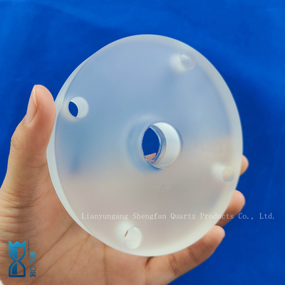 Custom korosi tahan polishing Punching Kuarsa Flange Tube Glass Pipe Untuk Penelitian Ilmiah