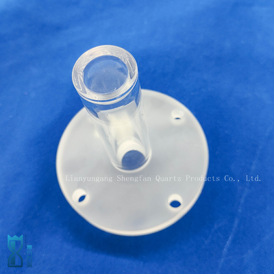 Custom korosi tahan polishing Punching Kuarsa Flange Tube Glass Pipe Untuk Penelitian Ilmiah
