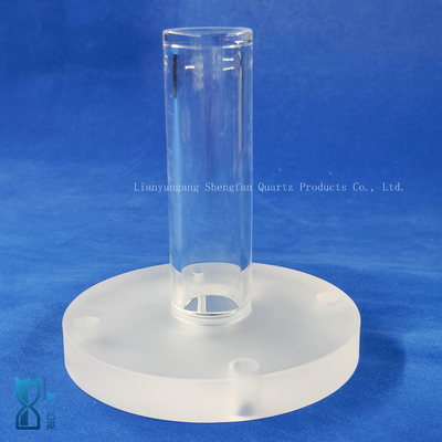 Custom korosi tahan polishing Punching Kuarsa Flange Tube Glass Pipe Untuk Penelitian Ilmiah