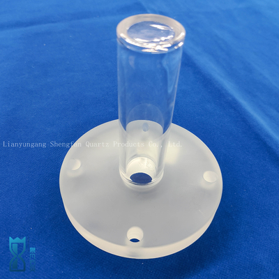 Custom korosi tahan polishing Punching Kuarsa Flange Tube Glass Pipe Untuk Penelitian Ilmiah