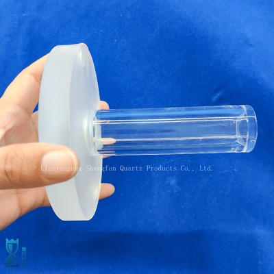 Custom korosi tahan polishing Punching Kuarsa Flange Tube Glass Pipe Untuk Penelitian Ilmiah