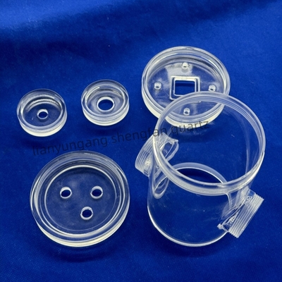 Pabrik Custom suhu tinggi korosi tahan transparan Kuarsa Thread Pipe Kuarsa Glass Pipe