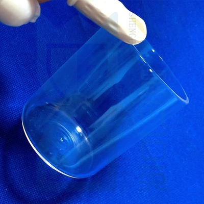 Custom suhu tinggi korosi tahan quartz kaca flat bawah tabung uji
