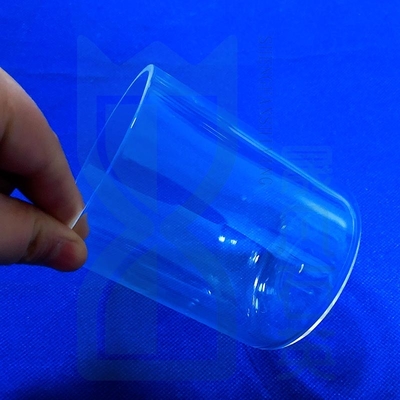 Custom suhu tinggi korosi tahan quartz kaca flat bawah tabung uji