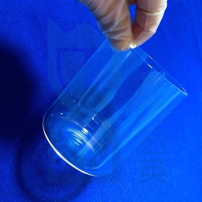 Custom suhu tinggi korosi tahan quartz kaca flat bawah tabung uji