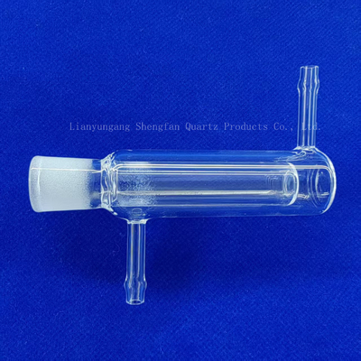 Instrumen Laboratorium Transparan Tabung Kuarsa Kaca Double Wall Disegel Satu Sisi