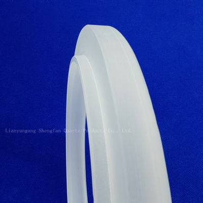 Pengolahan yang disesuaikan dengan kemurnian tinggi Kuarsa Frosted Ring Irregular Flange Glass Instrument