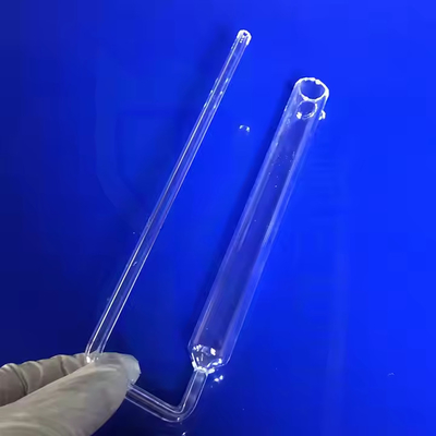 Custom Quartz Glass Tube tahan suhu tinggi berbentuk U