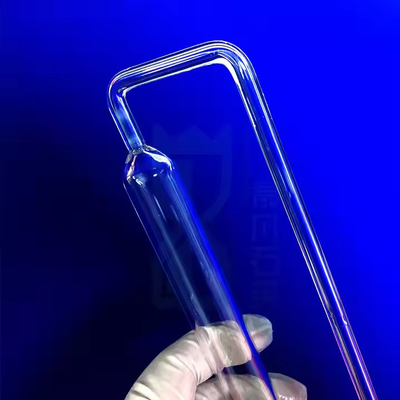 Custom Quartz Glass Tube tahan suhu tinggi berbentuk U