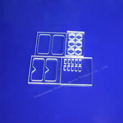 Perlengkapan khusus tahan korosi transparan Quartz perforated sheet