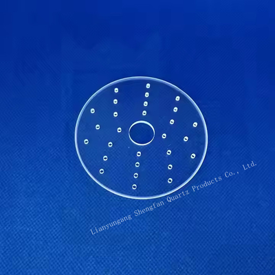 Perlengkapan khusus tahan korosi transparan Quartz perforated sheet