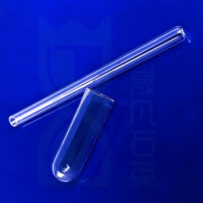Disesuaikan Jelas Bottom Round End Quartz Test Tube Untuk Laboratorium
