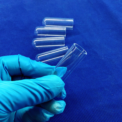 Disesuaikan Jelas Bottom Round End Quartz Test Tube Untuk Laboratorium