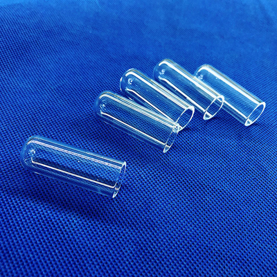 Disesuaikan Jelas Bottom Round End Quartz Test Tube Untuk Laboratorium