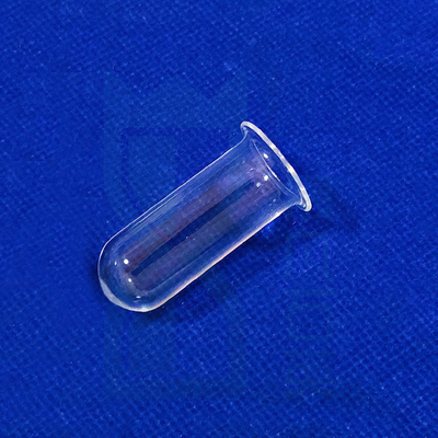 Suhu Tinggi Keurasan Tinggi Silika Kuarsa Tabung Kaca Kuarsa Dengan Flange Tube Kuarsa Flanged Test Tube