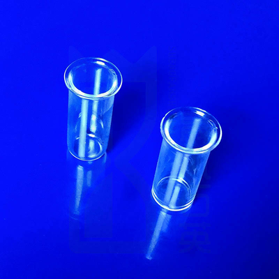 Suhu Tinggi Keurasan Tinggi Silika Kuarsa Tabung Kaca Kuarsa Dengan Flange Tube Kuarsa Flanged Test Tube