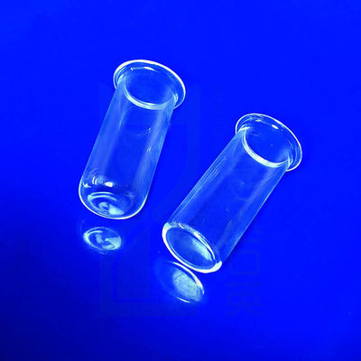 Suhu Tinggi Keurasan Tinggi Silika Kuarsa Tabung Kaca Kuarsa Dengan Flange Tube Kuarsa Flanged Test Tube