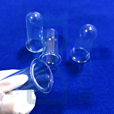 Suhu Tinggi Keurasan Tinggi Silika Kuarsa Tabung Kaca Kuarsa Dengan Flange Tube Kuarsa Flanged Test Tube