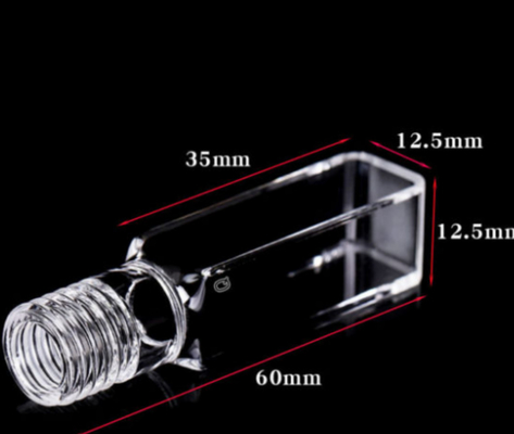 Ultraviolet Kuarsa Cuvettes 5mL / 10mL 100% bebas gelembung kompatibel dengan UV-Vis Spektrophotometers