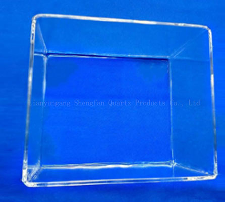 Pabrik Customized suhu tinggi korosi tahan Kuarsa Kontainer Kuarsa Silinder Square Dengan Kuarsa Pasir Inti Untuk Laboratorium