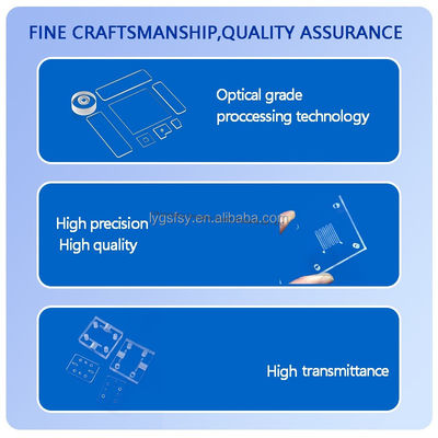 Plat Kaca Kuarsa Transparan dengan Transmisi Cahaya Tinggi, Ketahanan Suhu Tinggi, dan Ketahanan Korosi untuk Aplikasi Teknis