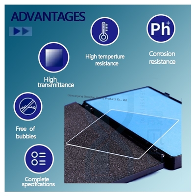Disesuaikan tahan panas Silika cair Quartz Glass Plate Clear Quartz Glass Substrate Quartz Plate