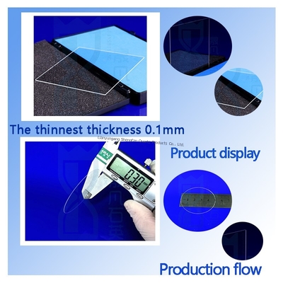 Tahan suhu tinggi Frosted Quartz Disc Clear Quartz Glass Plate Dengan Tahan Panas