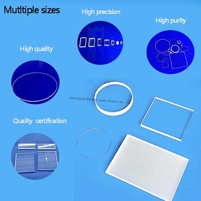 Tahan suhu tinggi Frosted Quartz Disc Clear Quartz Glass Plate Dengan Tahan Panas