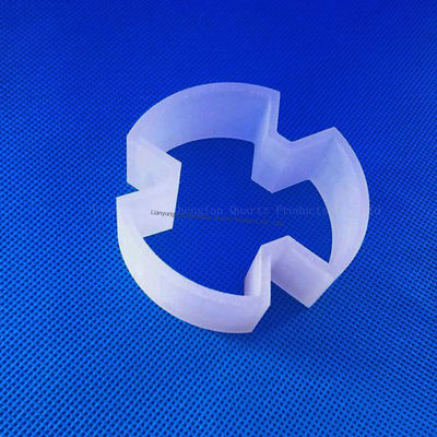 Pabrik yang dibuat tahan suhu tinggi tahan korosi transparan kristal kuarsa transparan Bagian berbentuk khusus untuk dukungan sampel