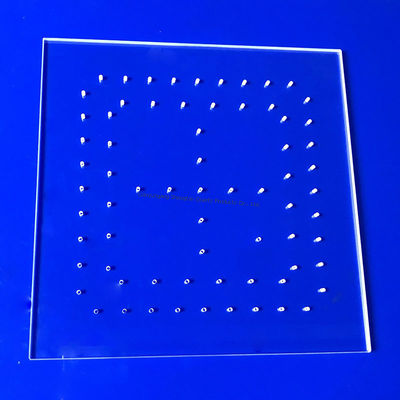 Disesuaikan Tinggi Precision Laser Pengeboran Quartz Glass Plate dengan ketebalan 0,5-100mm dan 1100 ° C suhu tahan