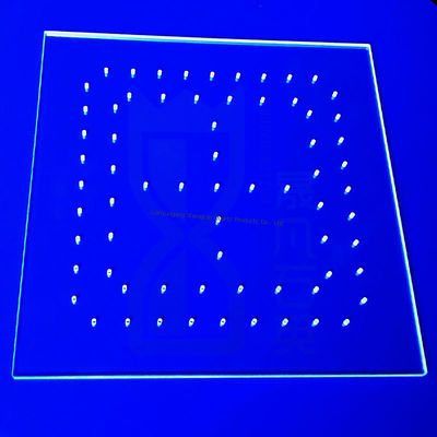 Lembaran Kuarsa JGS1 JGS2 JGS3 Transparansi Tinggi Kustom Potong Laser Untuk Pemurni UV LED