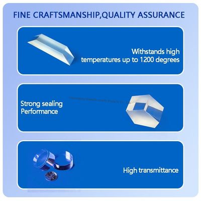Pabrikan Custom Optical Fused Quartz Glass Plate Dengan Transmisi Tinggi