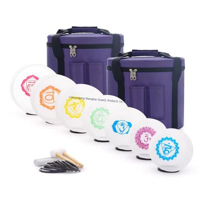 Pure Quartz Crystal Singing Bowl Set dengan Skala Musik Digital untuk Chakra Healing dan Meditasi