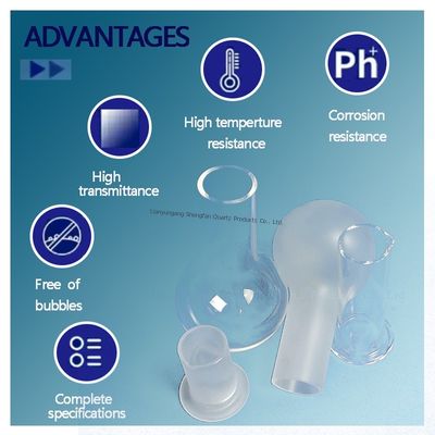 Flask Kaca Kuarsa Silikon yang Dilemparkan dengan Gabungan