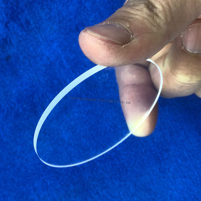 Pelat Bundar Kaca Kuarsa Silika Fusi Tahan Panas UV yang Disesuaikan, Substrat Kaca Kuarsa Transparan