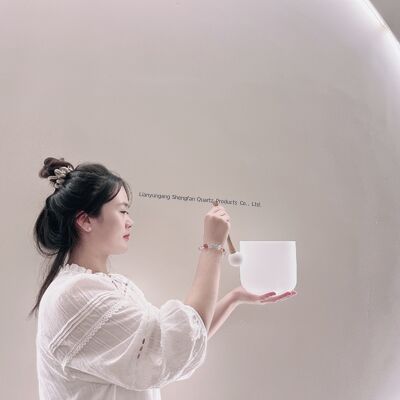 6-12 inci Customisable Crystal Singing Bowl Set dengan Free Mallets dan O Rings untuk Chakra Healing