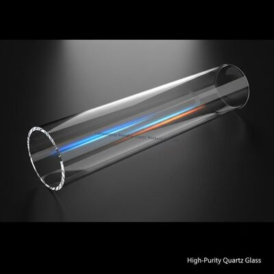 Tabung Tungku Kaca Kuarsa Tahan Suhu Tinggi Tahan Korosi Diameter Besar Kustom