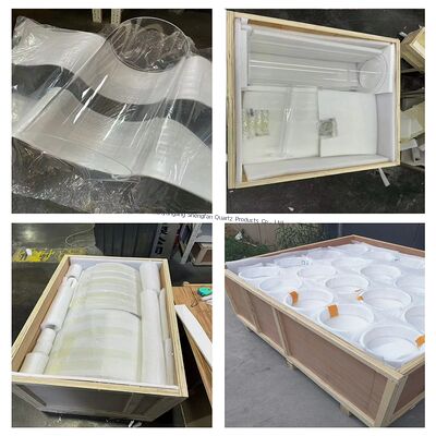 Tahan panas Kemurnian Tinggi 99,99% Tabung Kaca Kuarsa Transparan untuk Aplikasi Industri