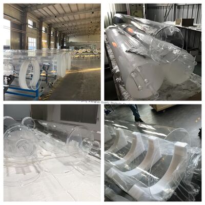 Tahan panas Kemurnian Tinggi 99,99% Tabung Kaca Kuarsa Transparan untuk Aplikasi Industri