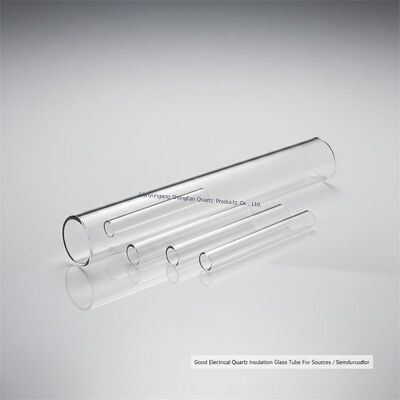 Tabung Kaca Kuarsa Isolasi Listrik Baik Tahan Panas Tinggi dengan Transmisi Cahaya Tinggi untuk Aplikasi Semikonduktor