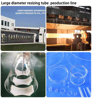 Tinggi kemurnian 99,99% Kuarsa tabung kaca dengan 1100 ° C suhu kerja dan perlindungan UV