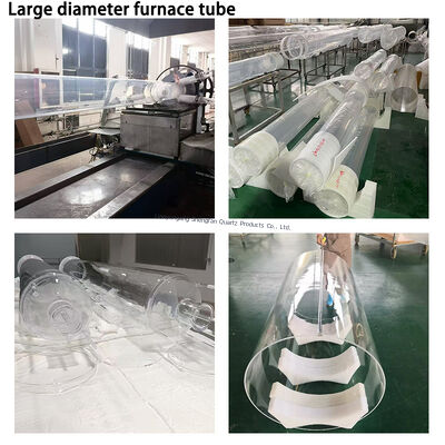 Tabung Kaca Kuarsa tahan suhu tinggi dengan kemurnian 99,99% SiO2 dan suhu kerja 1100 °C