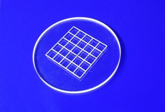 Plat Kaca Kuarsa Disesuaikan Lembar Kaca Kuarsa untuk Memperbaiki Tabung Uji Plat Pengolahan Lubang Berukuran Standar