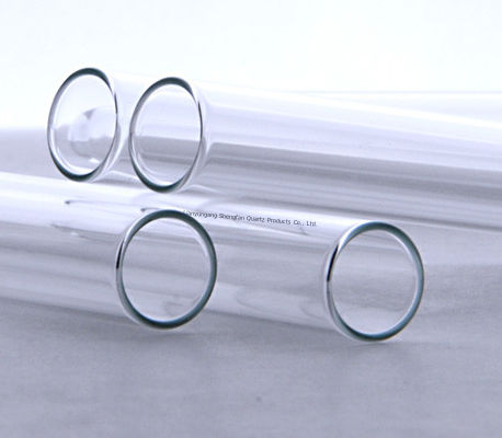 Tinggi Kemurnian 99,99% SiO2 Quartz Glass Tube dengan 1180 °C Annealing Point dan 1100 °C Strain Point untuk Aplikasi Semikonduktor