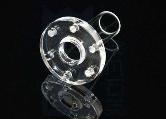 ISO9001 1100 ℃ Sio2 Tabung Kuarsa Flange