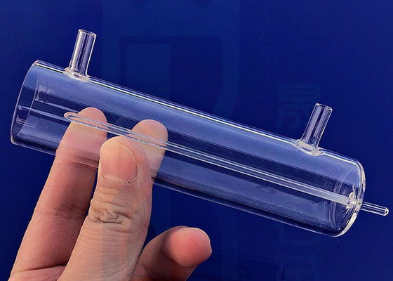 Lab Double Walled SIO2 Quartz Glass Tube Jacketed Tempering Quartz Glass Tube
